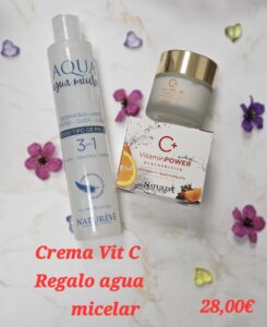 NATUREVE CREMA FACIAL VITAMINA C 50ML REGALO AGUA MICELAR 3 EN 1