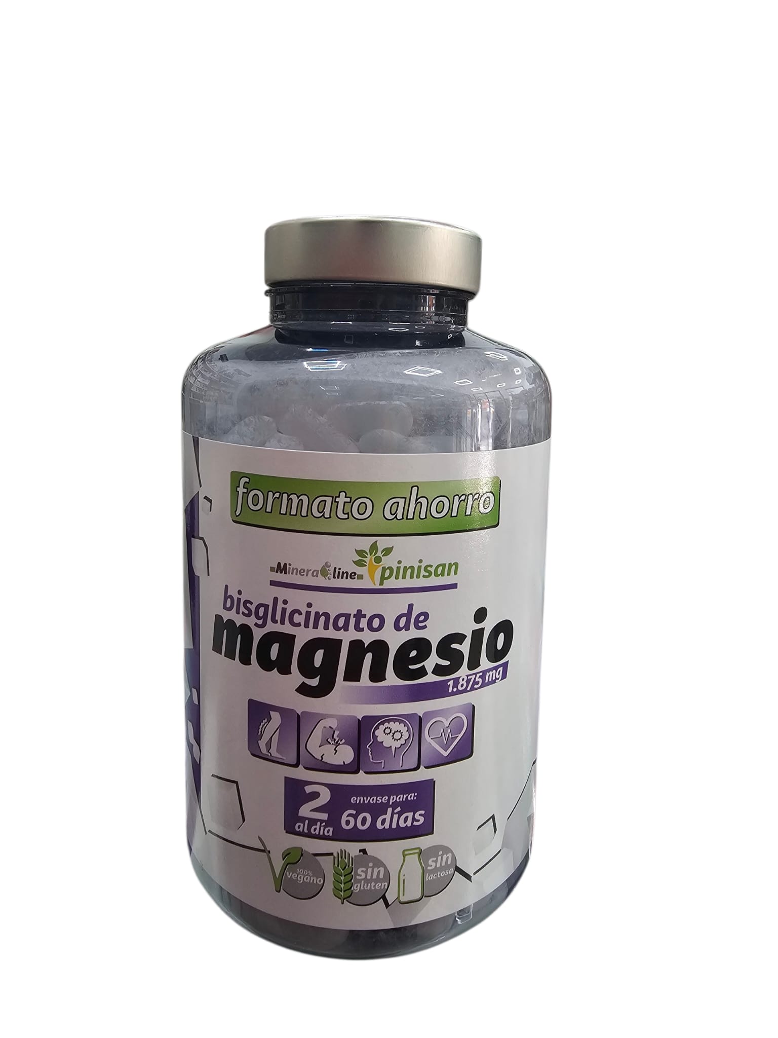 Bisglicinato de Magnesio · Pinisan · 120 comprimidos FORMATO AHORRO