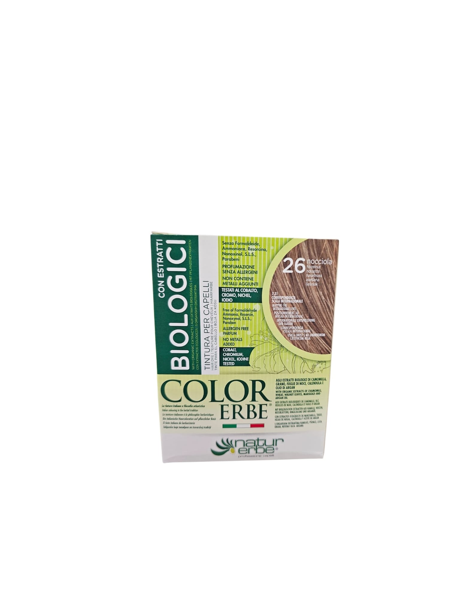 NATUR ERBE COLOR ERBE - TINTE SIN AMONIACO 26, AVELLANA