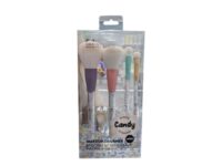SET BROCHAS DE MAQUILLAJE - IDC INSTITUTE CANDY - 4 UNIDADES