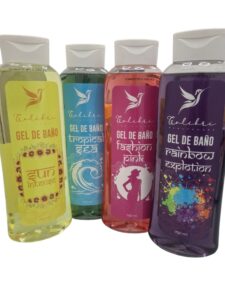 PACK DE 4 GELES  DE BAÑO COLIBRI