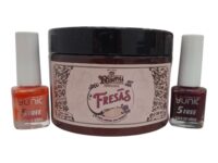 Mi Rebotica Crema Corporal Rosa Mosqueta FRESAS 300ml +regalo dos lacas de uñas Yunik