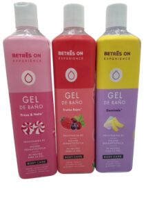 PACK 3 Betrés ON Gel de baño 750 ml :Frutos Rojos ,Fresa & Nata ,Gominola