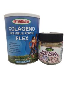 PACK Integralia Colageno Soluble Forte Flex Sabor Vainilla 300g+  Matcha Chai Latte Artemis