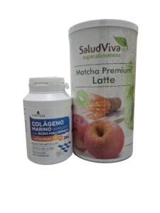 PACK : Colágeno Marino con Ácido Hialurónico · Natysal · 120 cápsulas +Matcha Premium Latte SaludViva 250g