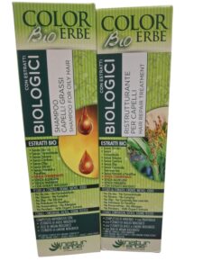 PACK COLOR BIO ERBE: CHAMPÚ CABELLO GRASO + Reestructurante Capilar