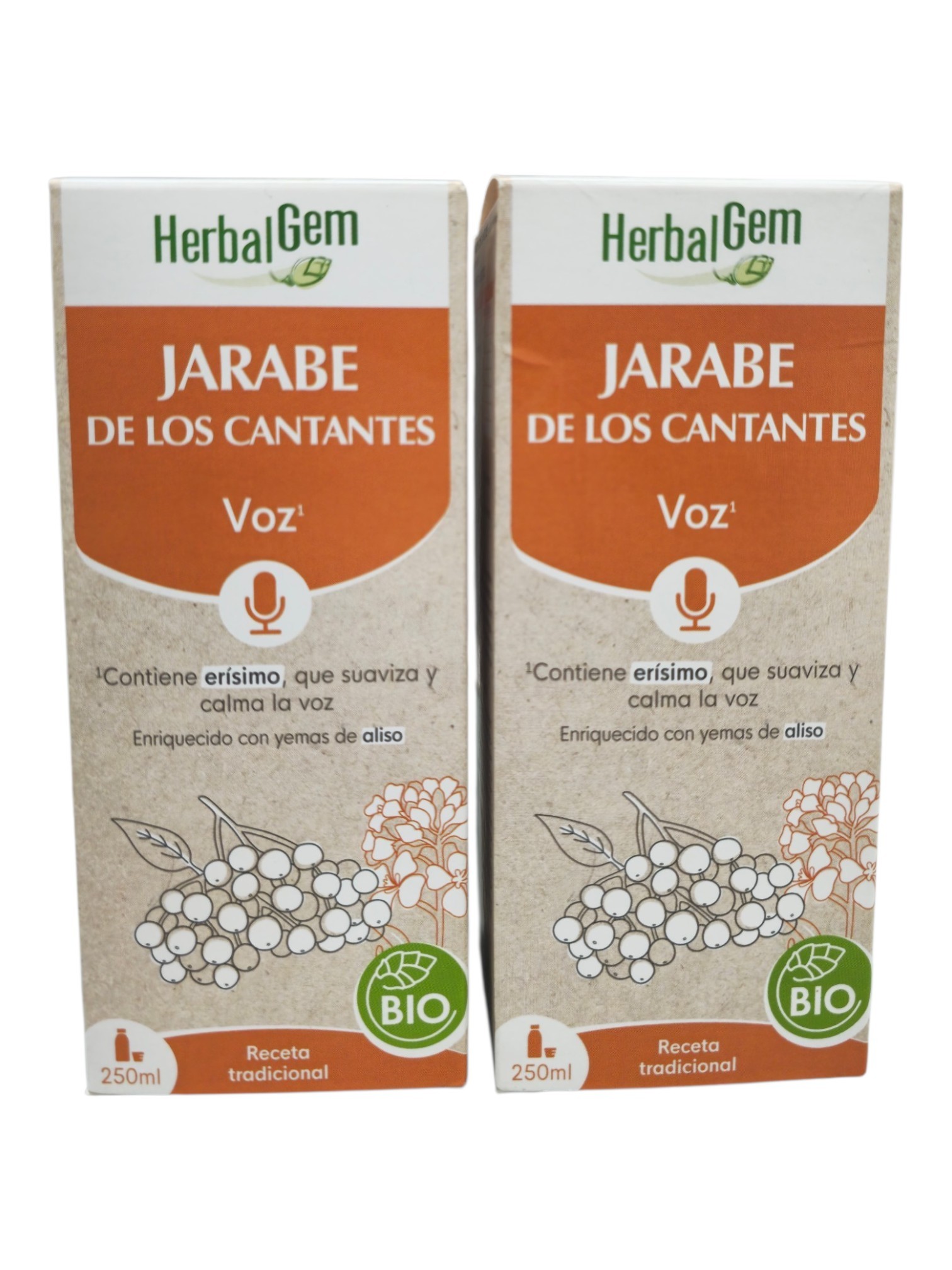 PACK DOS:  Jarabe de los Cantantes 250 ML HerbalGem